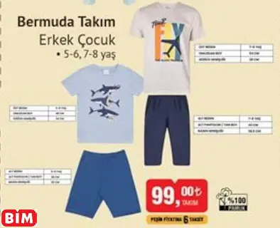 BERMUDA TAKIM ERKEK ÇOCUK